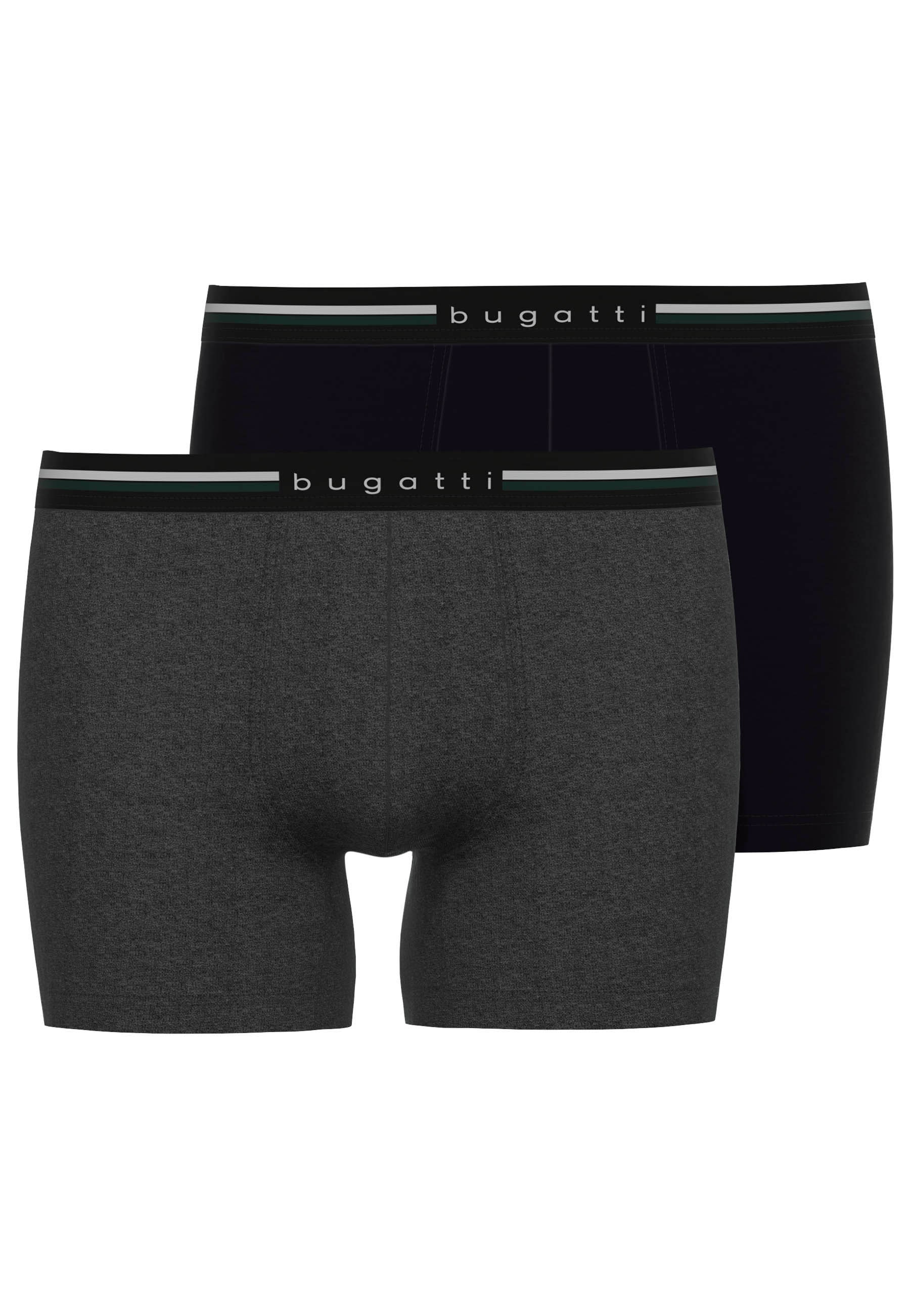 bugatti Lange Unterhose, (2er Pack), Mit elastischem Logobund von bugatti