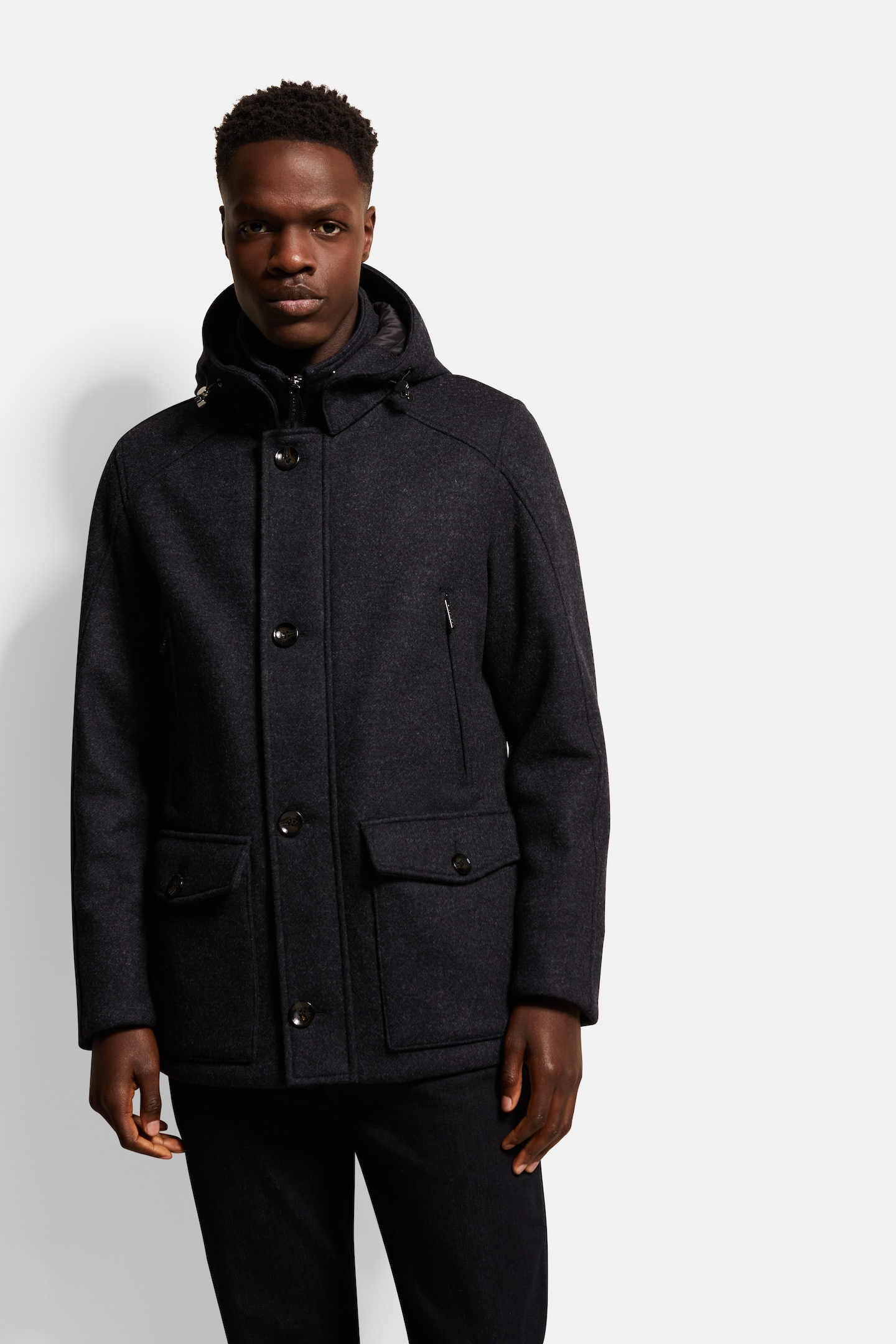 bugatti Langjacke, mit Kapuze, mit abnehmbarer Kapuze von bugatti
