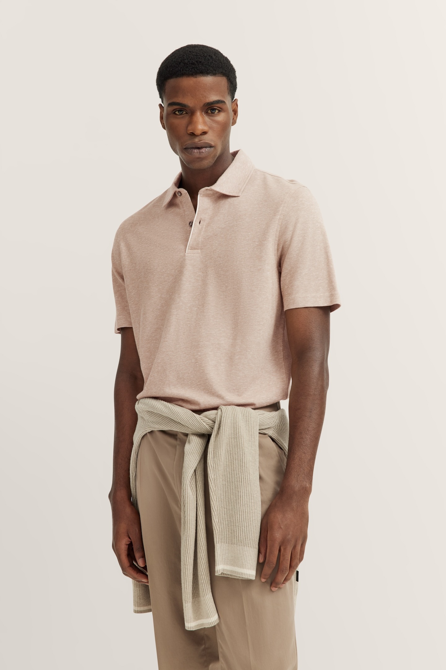 bugatti Poloshirt, aus Baumwoll-Leinen-Mischung bugatti Poloshirt, aus Baumwoll-Leinen-Mischung von bugatti