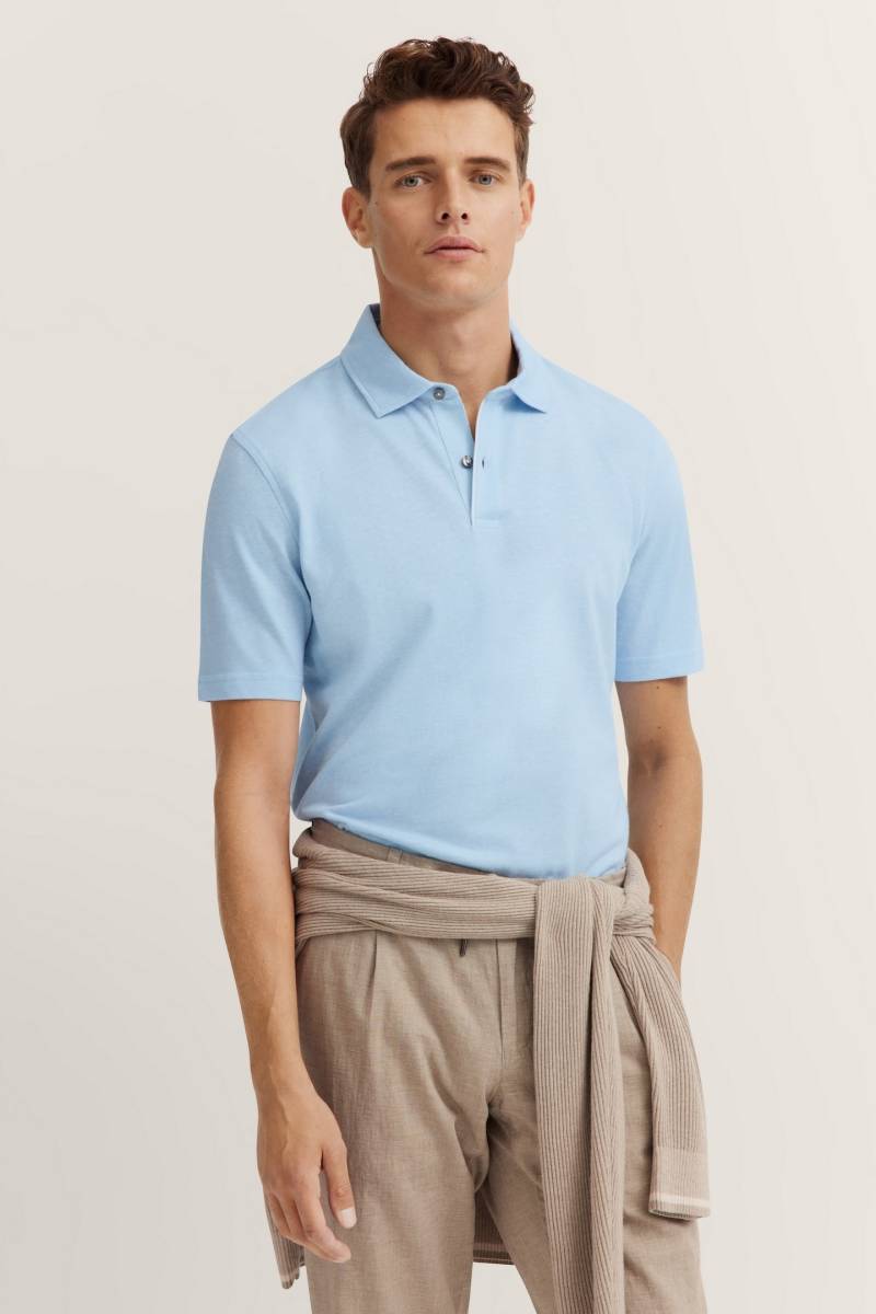 bugatti Poloshirt, aus Baumwoll-Leinen-Mischung von bugatti
