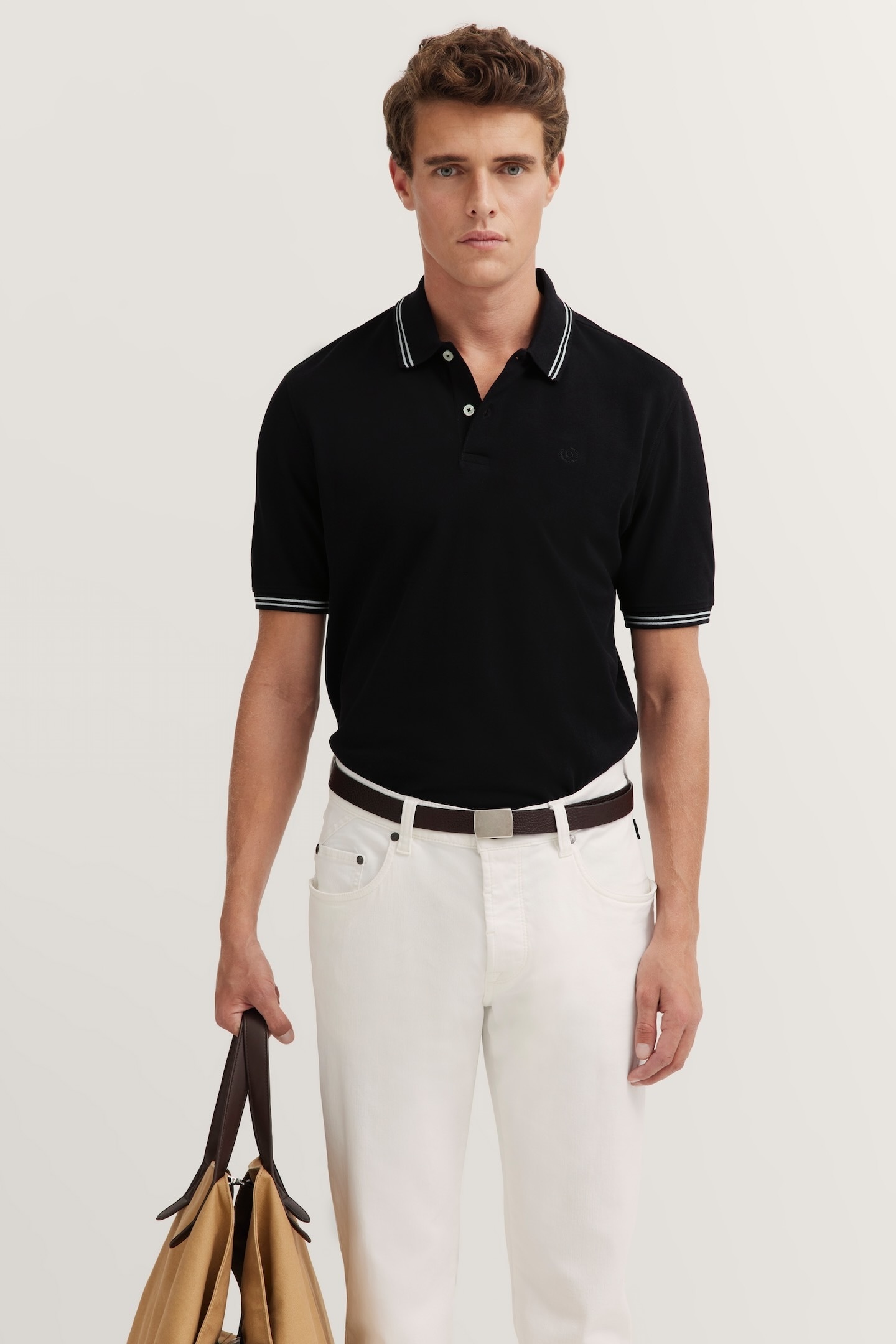 bugatti Poloshirt, mit Kontraststreifen und Bruststickerei von bugatti