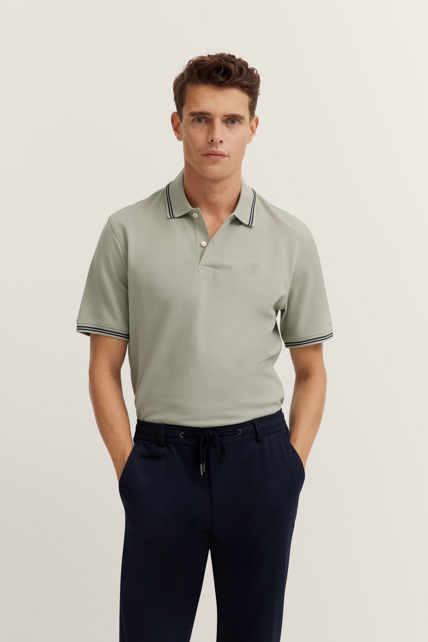 bugatti Poloshirt, mit Kontraststreifen und Bruststickerei von bugatti