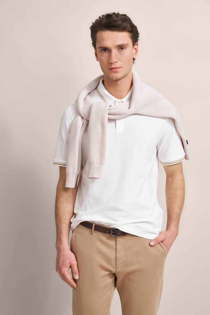 bugatti Poloshirt, mit Kontraststreifen von bugatti