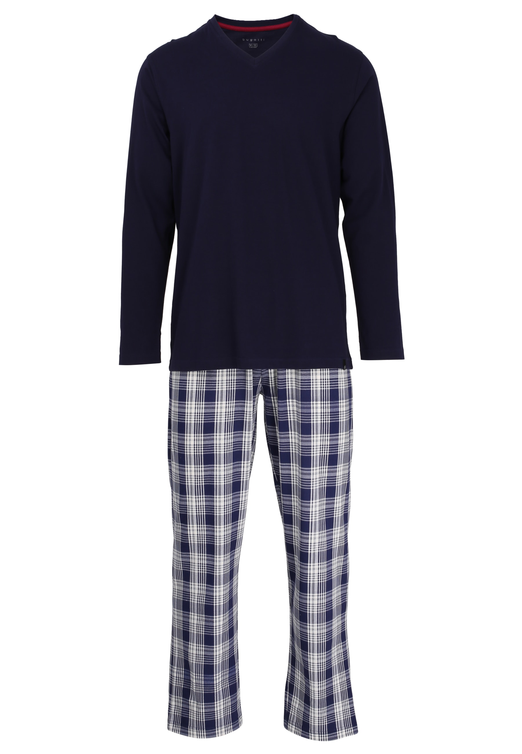 bugatti Pyjama »Genua«, (2 tlg.), mit klassischem Design von bugatti
