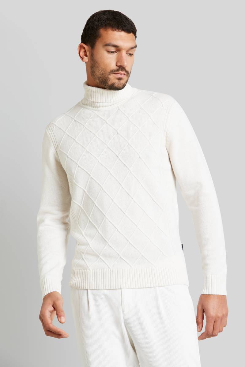 bugatti Rollkragenpullover, mit 3-D-Rautenmuster von bugatti