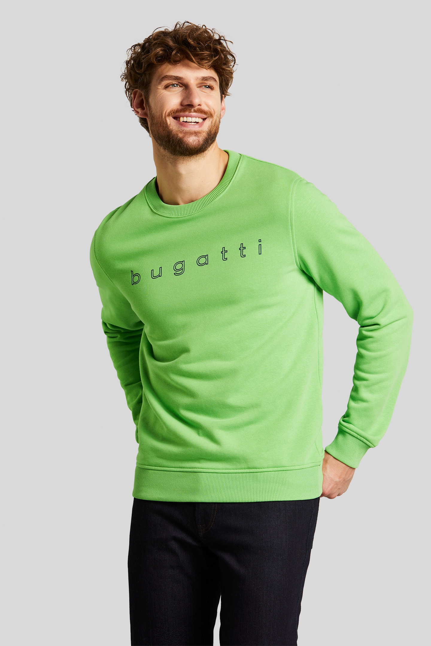 bugatti Rundhalspullover, aus Organic Cotton bugatti Rundhalspullover, aus Organic Cotton von bugatti