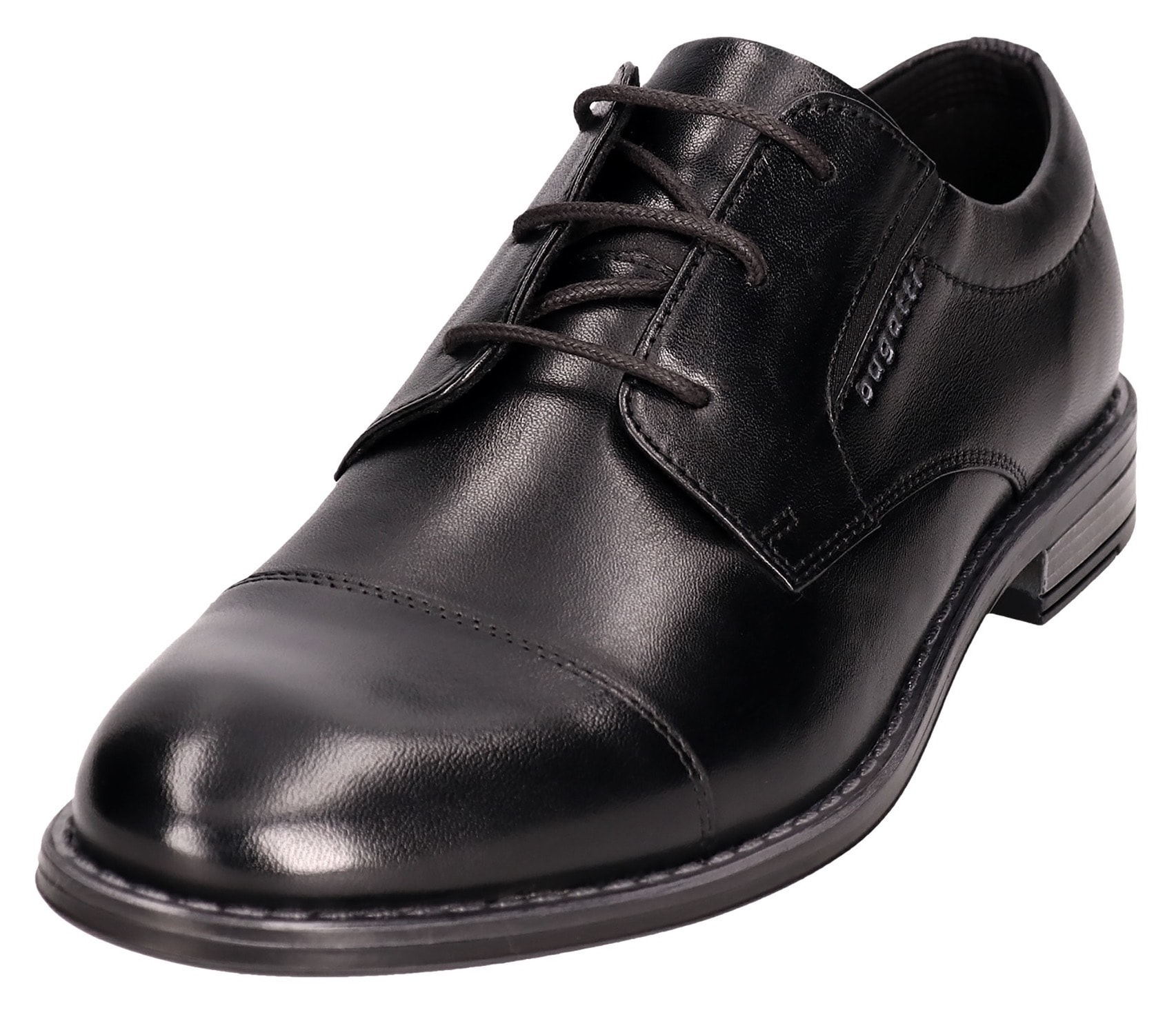 bugatti Schnürschuh, Blockabsatz, Abendschuh, Festtagsschuh, Businessschuh, Logoprägung von bugatti