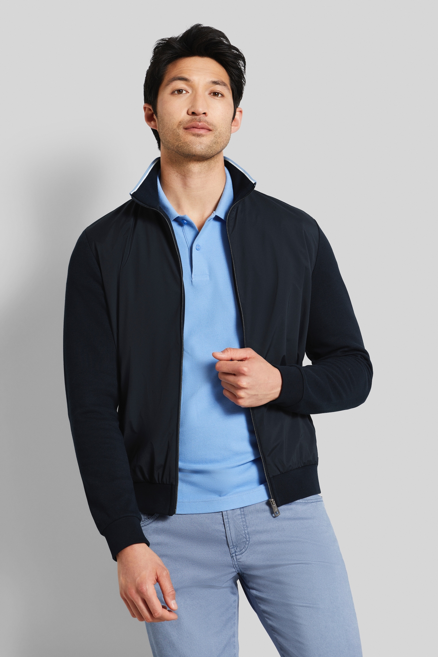 bugatti Sweatjacke, mit Reiskornstruktur bugatti Sweatjacke, mit Reiskornstruktur von bugatti