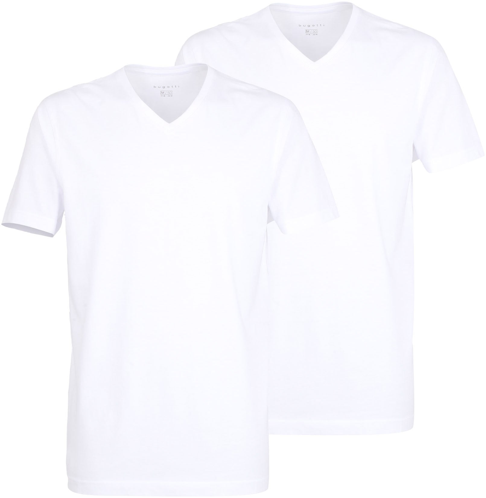 bugatti T-Shirt »BUGATTI Herren T-Shirt uni 2er Pack«, (2er Pack), mit V-Ausschnitt, Kurzarm bugatti T-Shirt »BUGATTI Herren T-Shirt uni 2er Pack«, (2er Pack), mit V-Ausschnitt, Kurzarm von bugatti