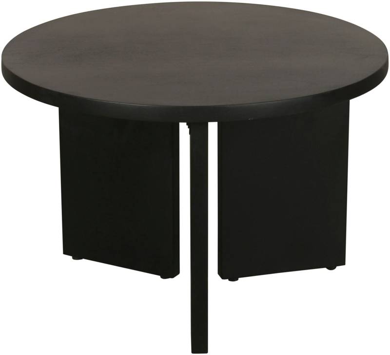 byLIVING Couchtisch »Round«, (1 St.), aus 2,5cm starkem Massivholz schwarz, einzeln oder im Set stellbar von byLIVING