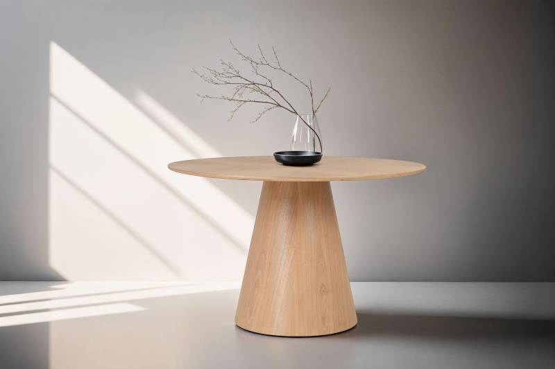 byLIVING Esstisch »Rond«, mit Echtholz-Furnier Eiche natur,rund, Durchmesser 120 cm von byLIVING