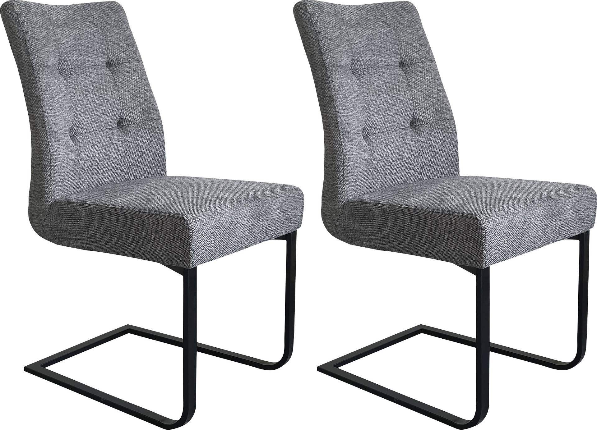 byLIVING Esszimmerstuhl »Marlen XXL«, (Set), 2 St., Webstoff, bis zu 150 kg belastbar, Vintage-Bezug, Freischwinger von byLIVING