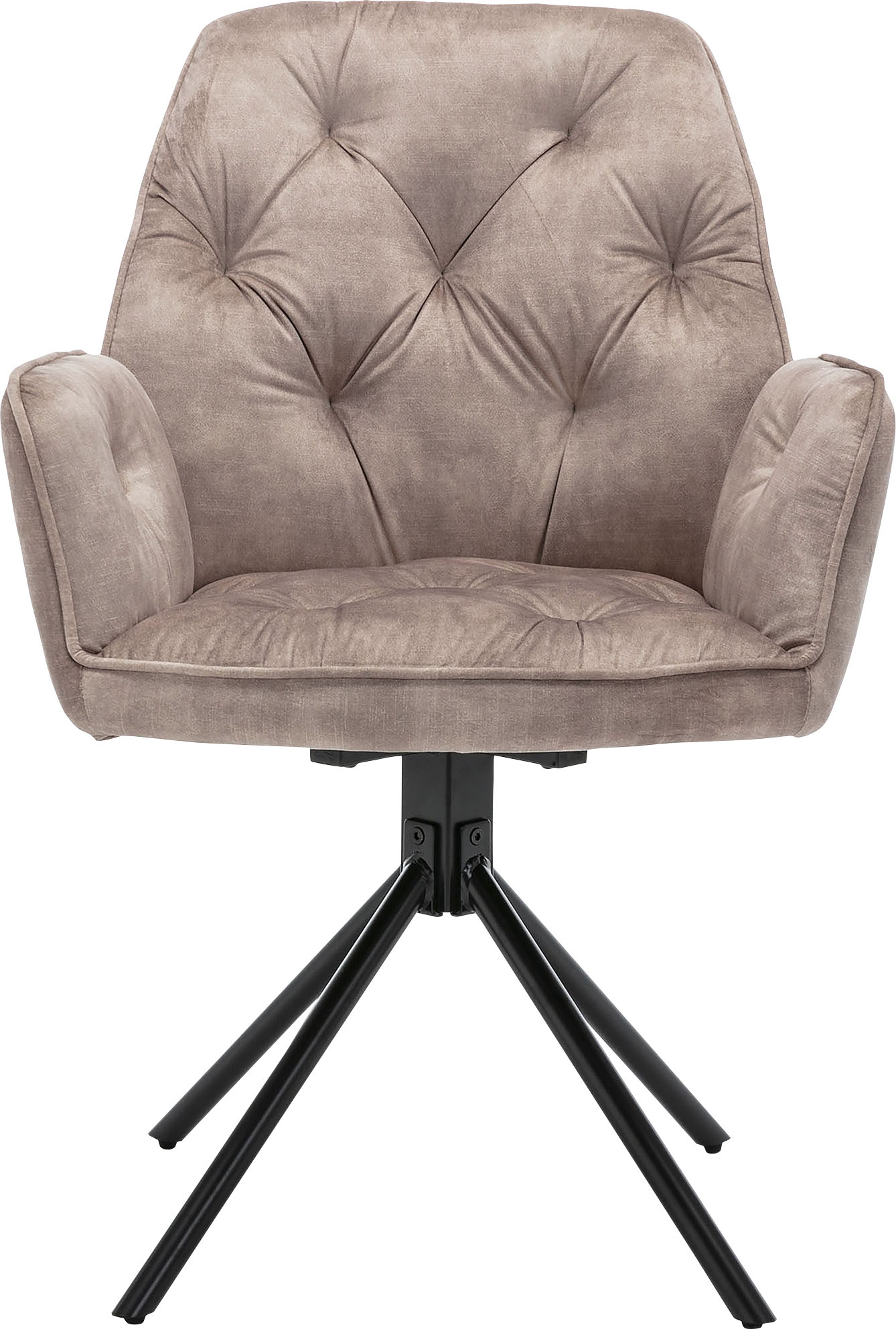 byLIVING Esszimmerstuhl »Sarina«, (Set), 2 St., Samtstoff Velvet, 2er-Set, hochwertiger Vintage-Samt Bezug mit Steppung, 360Grad drehbar von byLIVING