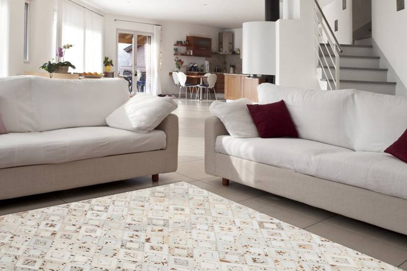 calo-deluxe Fellteppich »Scarllet 110«, rechteckig, 8 mm Höhe, echtes Rinderfell, Wohnzimmer von calo-deluxe