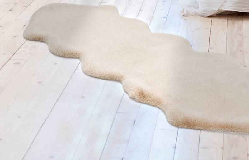 calo-deluxe Fellteppich »Vogesen 300«, fellförmig, 35 mm Höhe, Kunstfell, Hochflor, handtuft, Wohnzimmer, Schlafzimmer von calo-deluxe