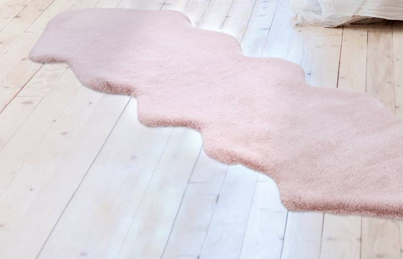 calo-deluxe Fellteppich »Vogesen 300«, fellförmig, 35 mm Höhe, Kunstfell, Hochflor, handtuft, Wohnzimmer, Schlafzimmer von calo-deluxe