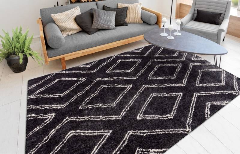calo-deluxe Hochflor-Teppich »Elvar-2000«, rechteckig, 27 mm Höhe, besonders weich durch Microfaser, Wohnzimmer von calo-deluxe