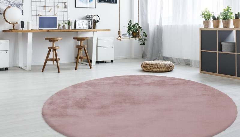 calo-deluxe Fellteppich »Vogesen 212«, rund, 45 mm Höhe, Kunstfell, Wohnzimmer von calo-deluxe
