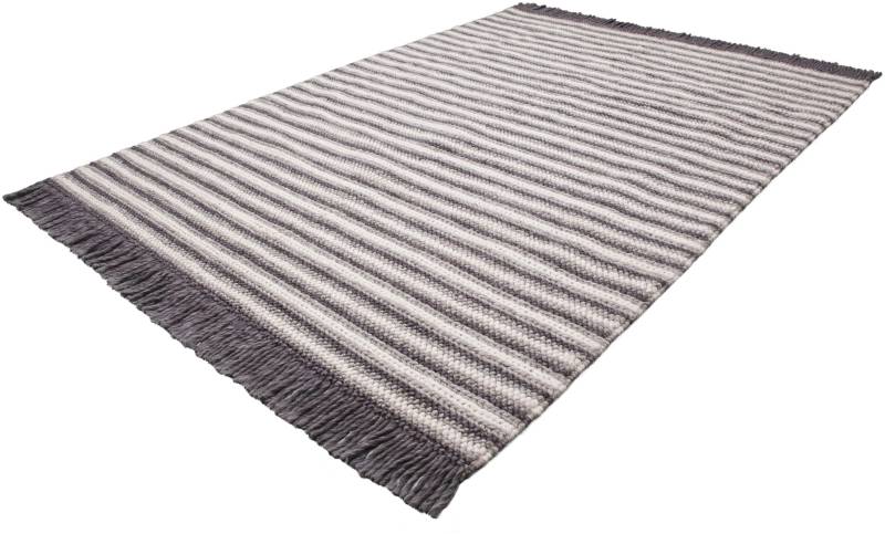 calo-deluxe Teppich »Bature 400«, rechteckig, 10 mm Höhe, Wolle und Viskose mit Fransen, Wohnzimmer von calo-deluxe