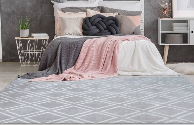 calo-deluxe Teppich »Latemar 400«, rechteckig, 7 mm Höhe, Hoch -Tief Struktur, Wohnzimmer von calo-deluxe