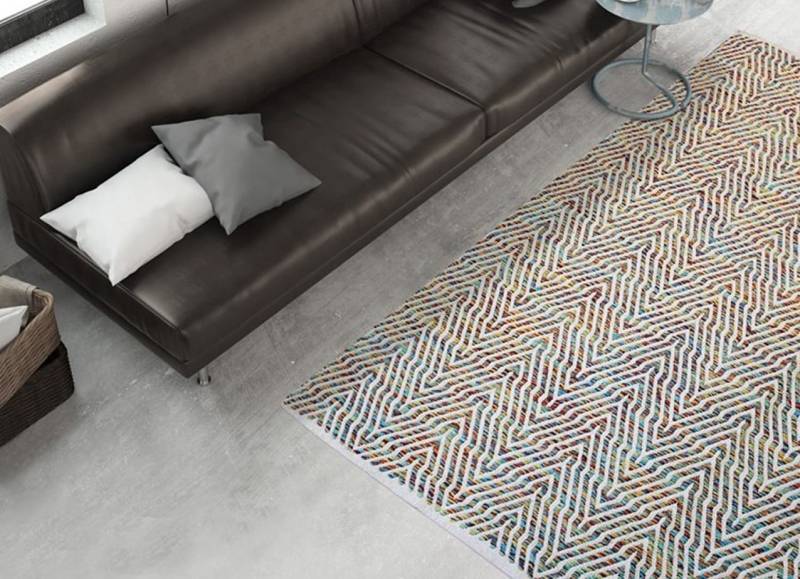calo-deluxe Teppich »Luba 433«, rechteckig, 7 mm Höhe, reine Baumwolle, handgewebt, Wohnzimmer, Kinderzimmer von calo-deluxe