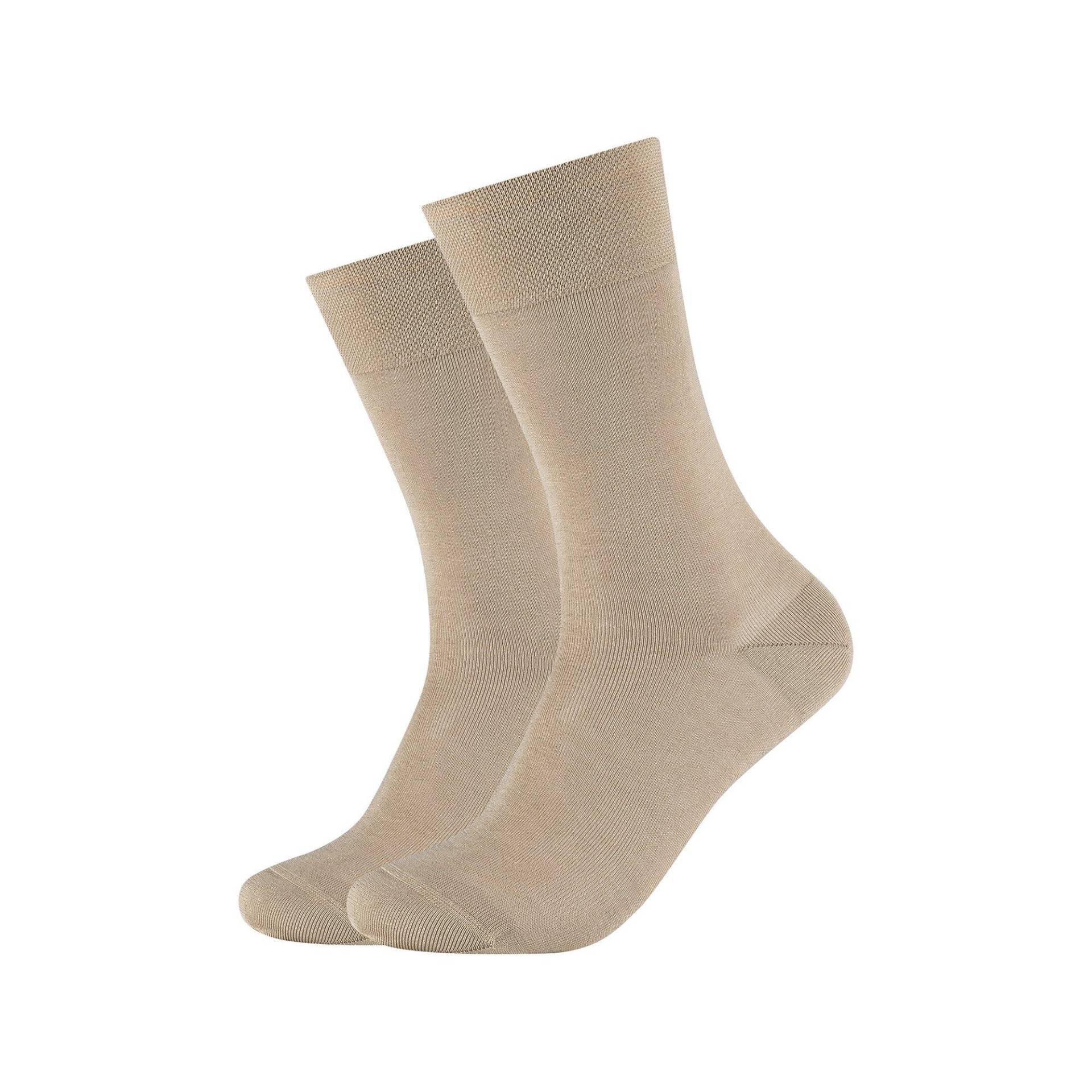 Duopack, Wadenlange Socken Herren Sand 39-42 von camano