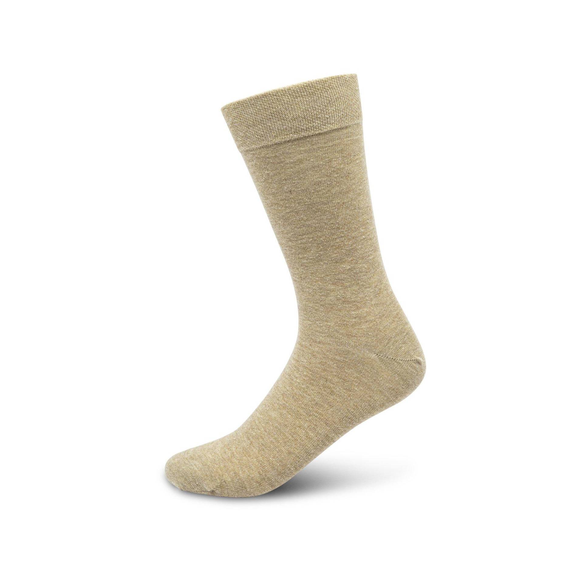 Wadenlange Socken Herren Beige 41/46 von camano