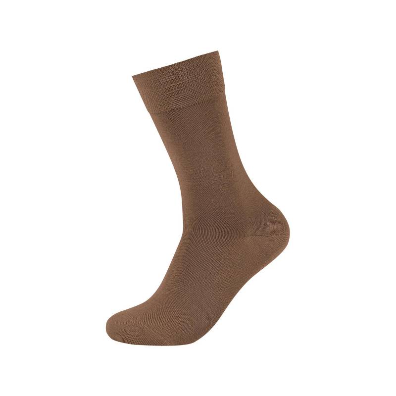 Wadenlange Socken Herren Braun Naturel 41/46 von camano