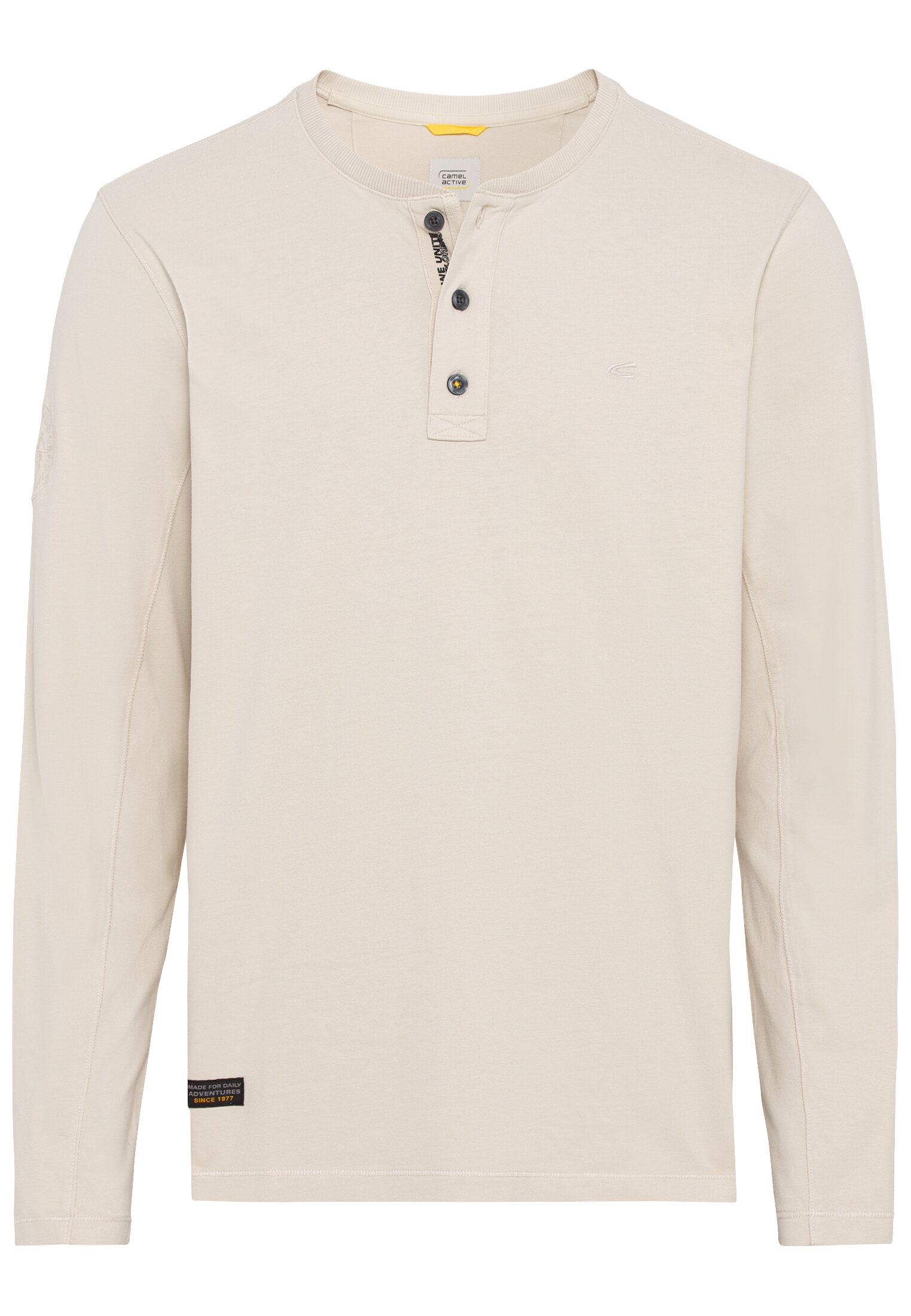 camel active Henleyshirt, mit Logostickerei auf der Brust von camel active