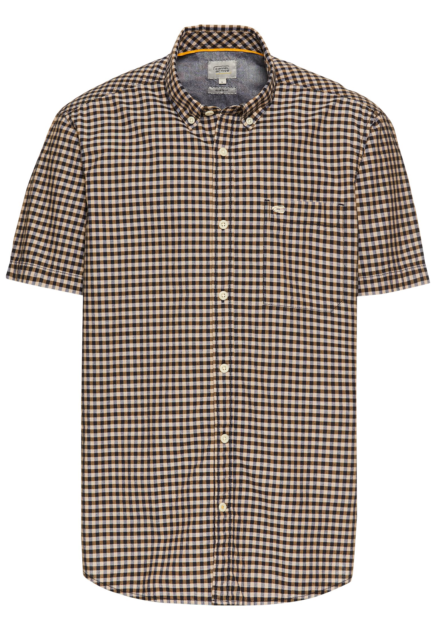 camel active Kurzarmhemd, kariert, mit Button-Down-Kragen camel active Kurzarmhemd, kariert, mit Button-Down-Kragen von camel active