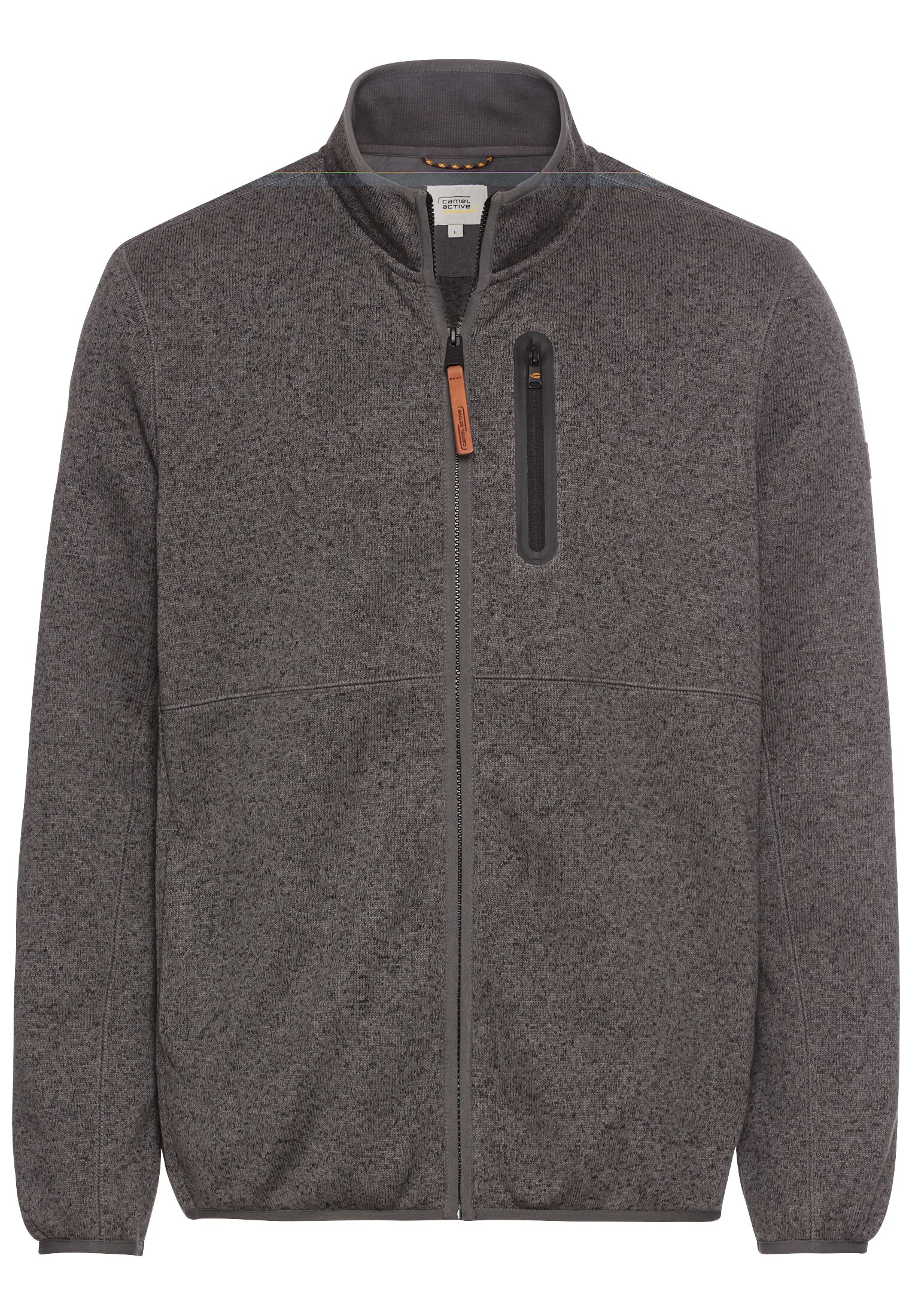 camel active Strickjacke, in melierter Optik und mit Stehkragen camel active Strickjacke, in melierter Optik und mit Stehkragen von camel active