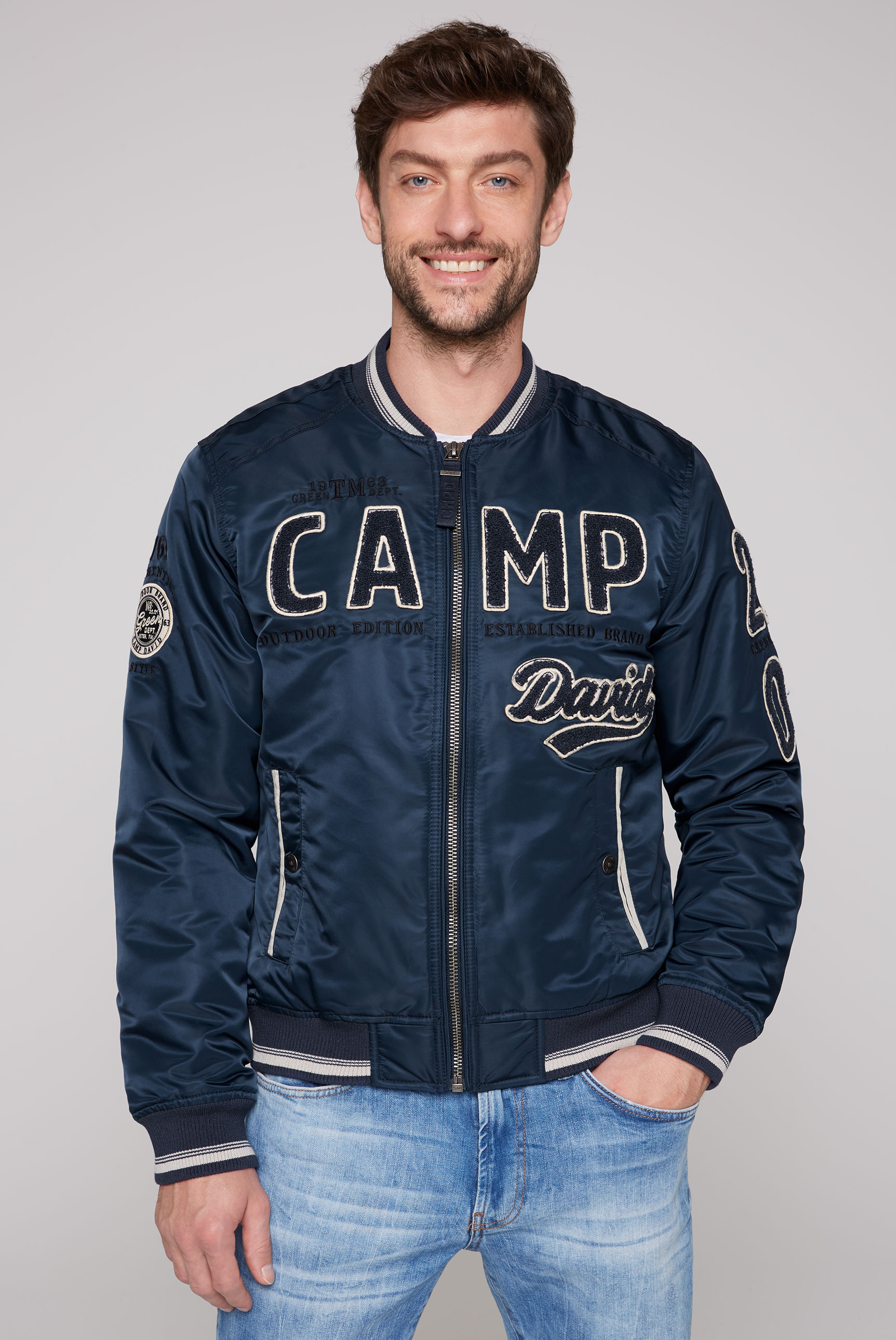 CAMP DAVID Blouson, mit grossem Frottee-Logo von camp david