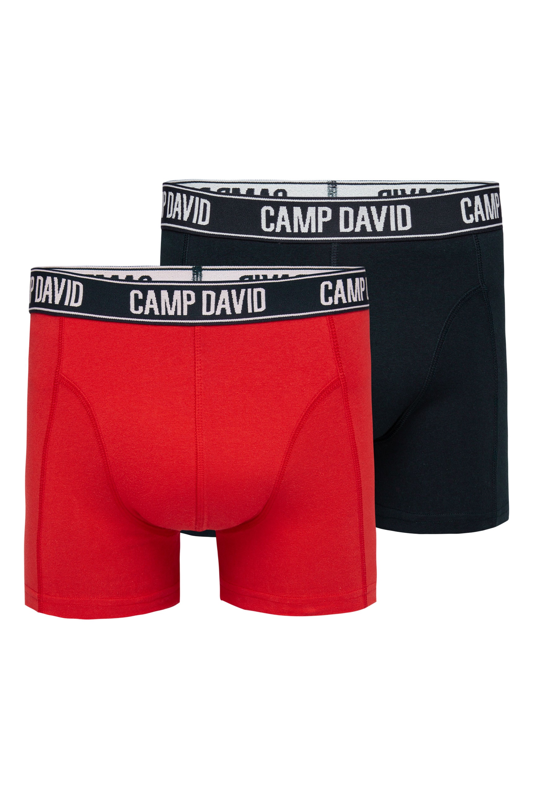 CAMP DAVID Boxershorts, (Packung, 2 St.), im 2er- Pack mit Logobund von camp david