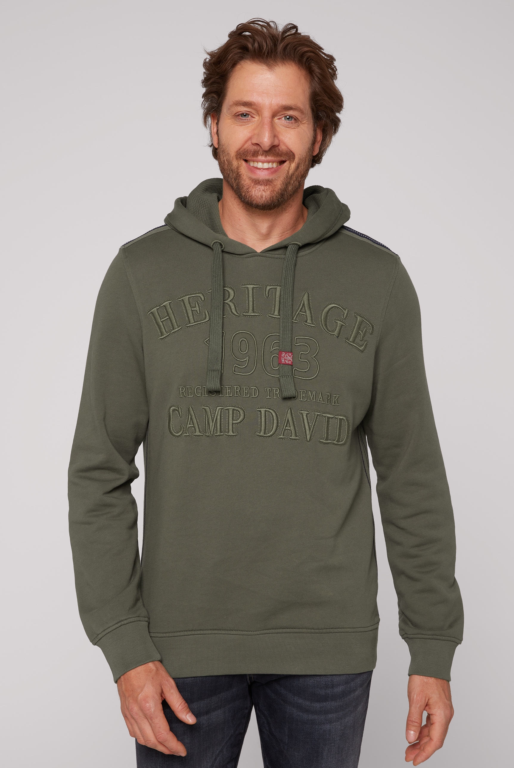 CAMP DAVID Kapuzensweatshirt, mit Logostickereien von camp david