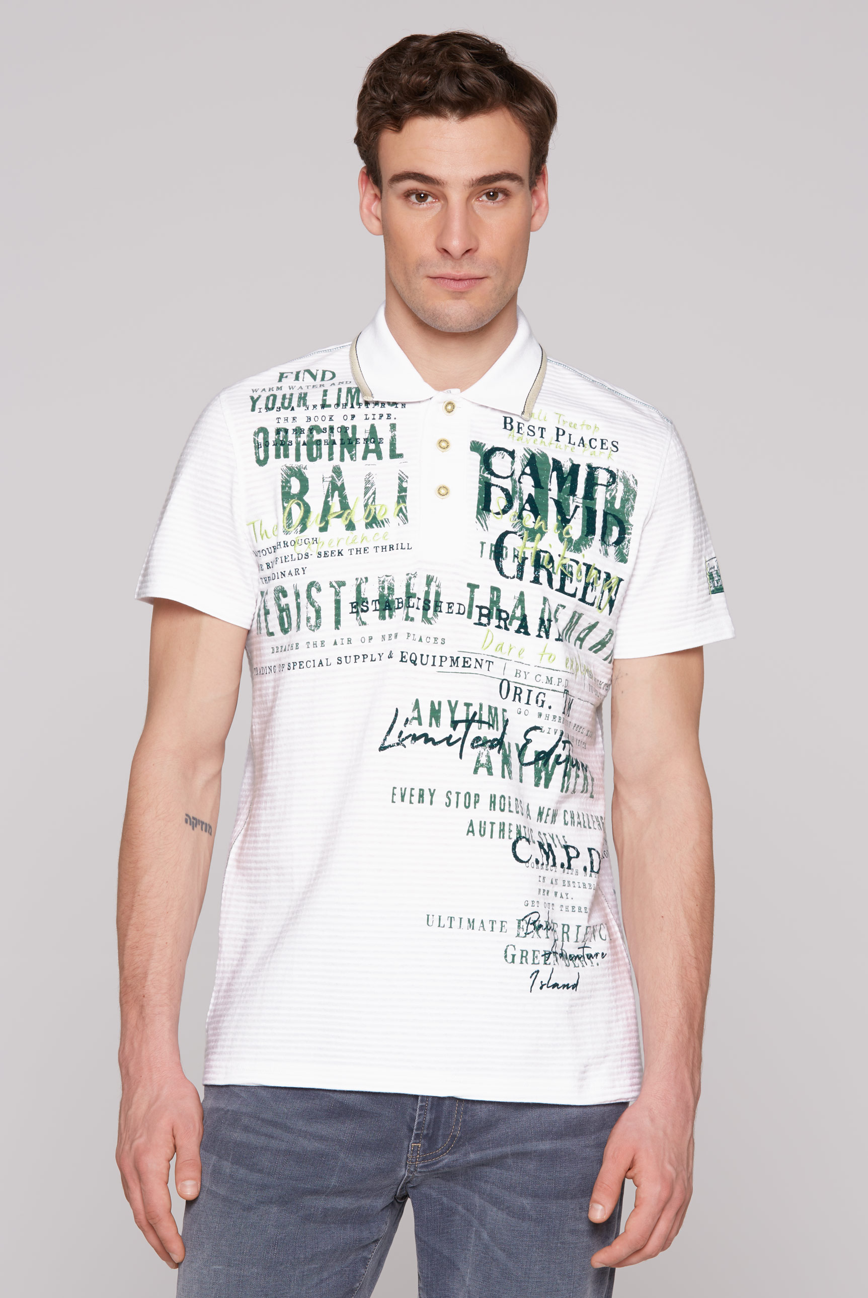CAMP DAVID Poloshirt, mit Logo Print von camp david