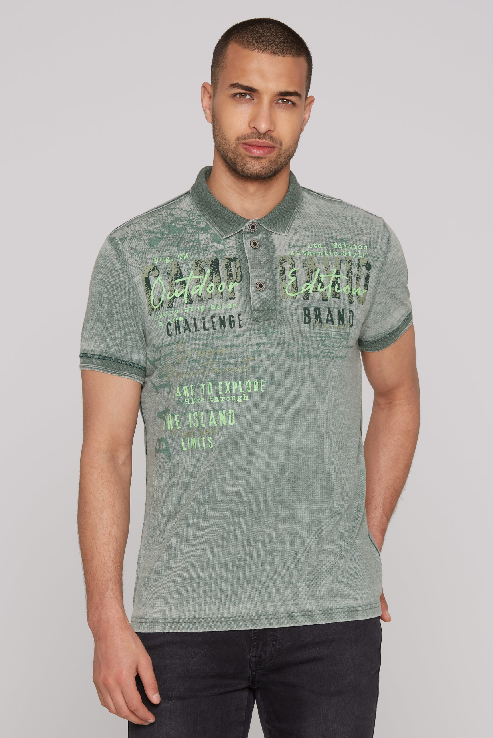 CAMP DAVID Poloshirt, mit Logo Print von camp david