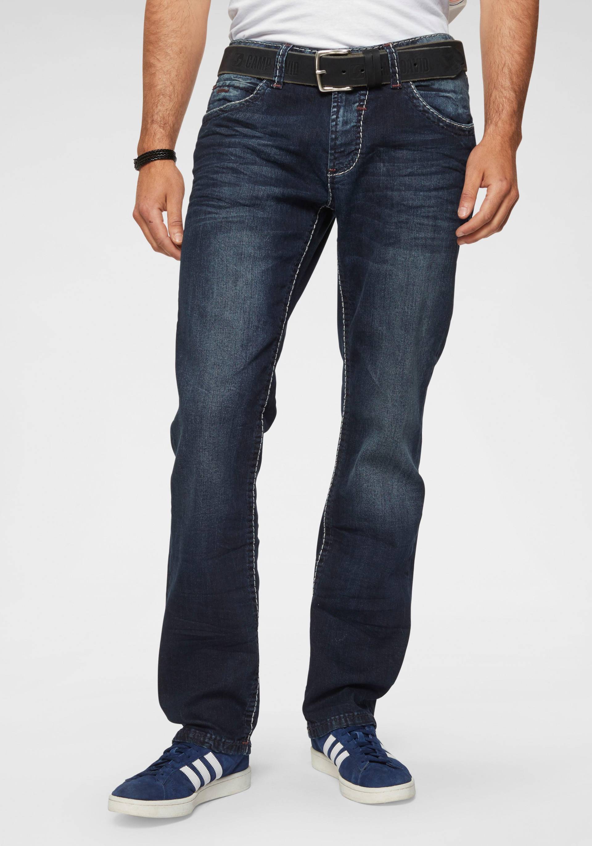 CAMP DAVID Straight-Jeans »NI:CO:R611«, mit markanten Steppnähten von camp david