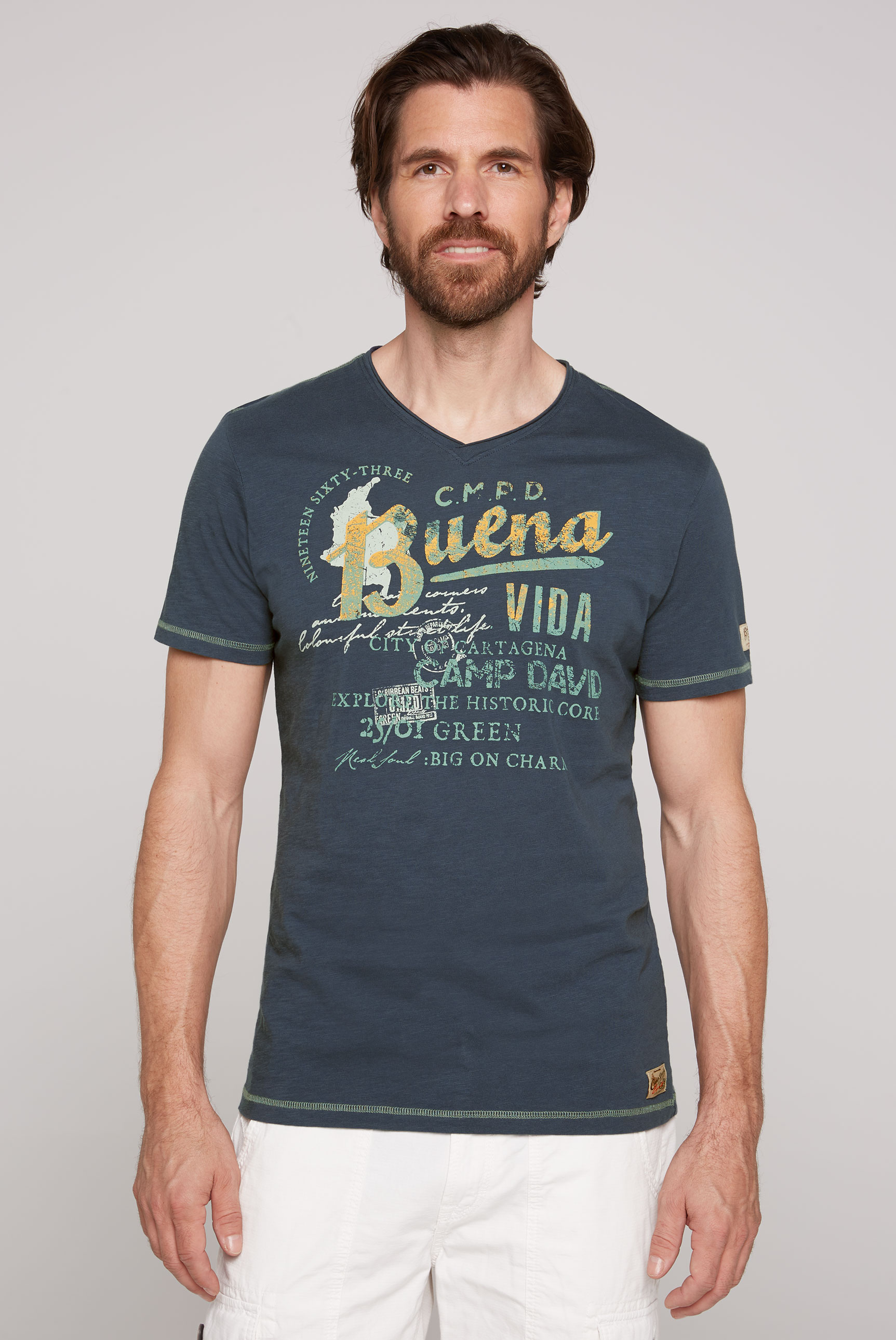 CAMP DAVID T-Shirt, mit Front- und Backprint CAMP DAVID T-Shirt, mit Front- und Backprint von camp david