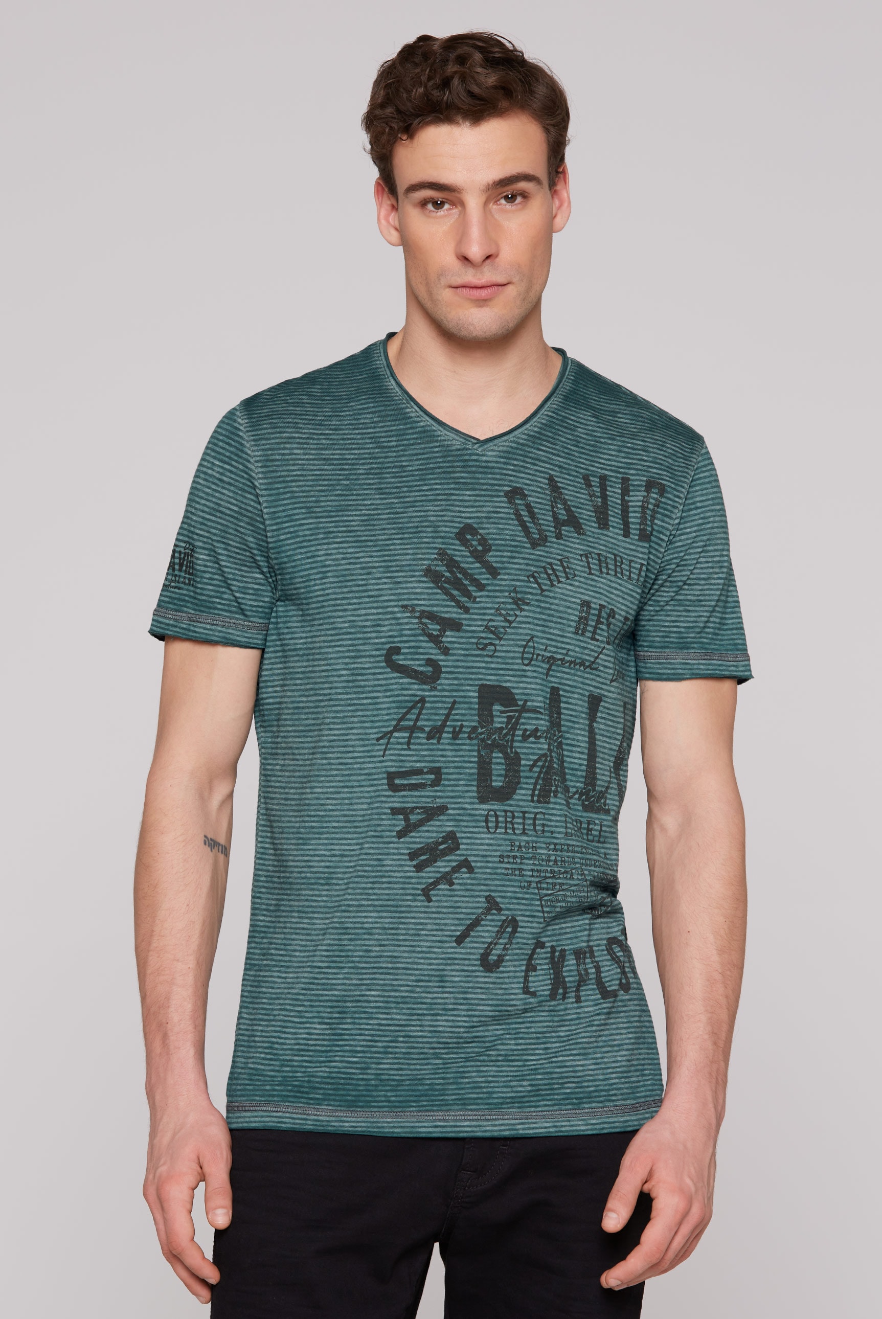 CAMP DAVID T-Shirt, mit Logo Print von camp david