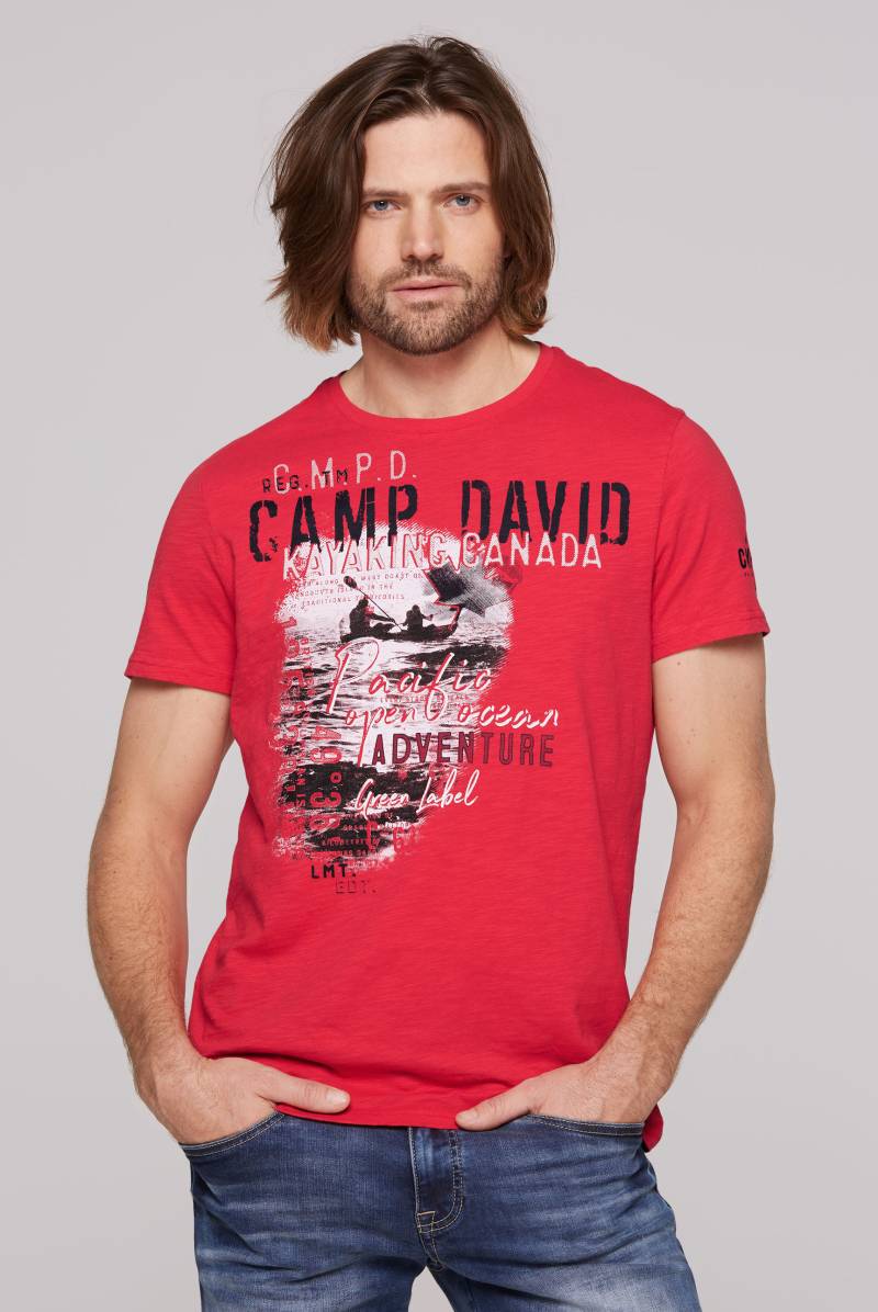 CAMP DAVID T-Shirt, mit grossem Logoprint von camp david