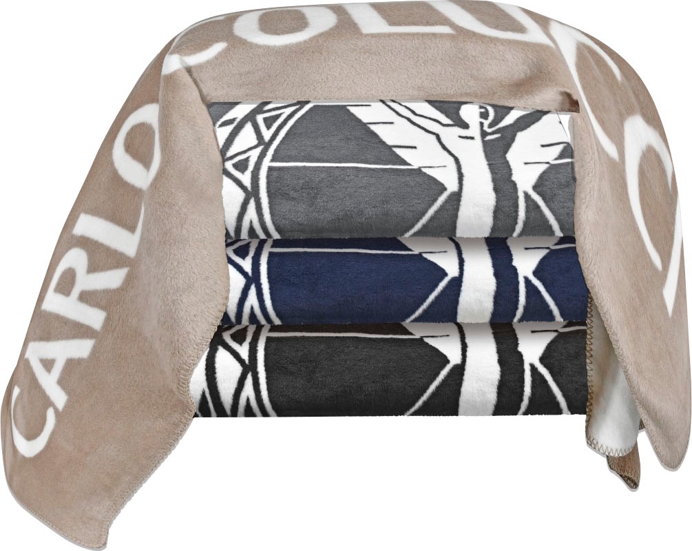 CARLO COLUCCI Wohndecke »Elisa«, Ikarus Logo und Logoschriftzug, Kuscheldecke CARLO COLUCCI Wohndecke »Elisa«, Ikarus Logo und Logoschriftzug, Kuscheldecke von carlo colucci