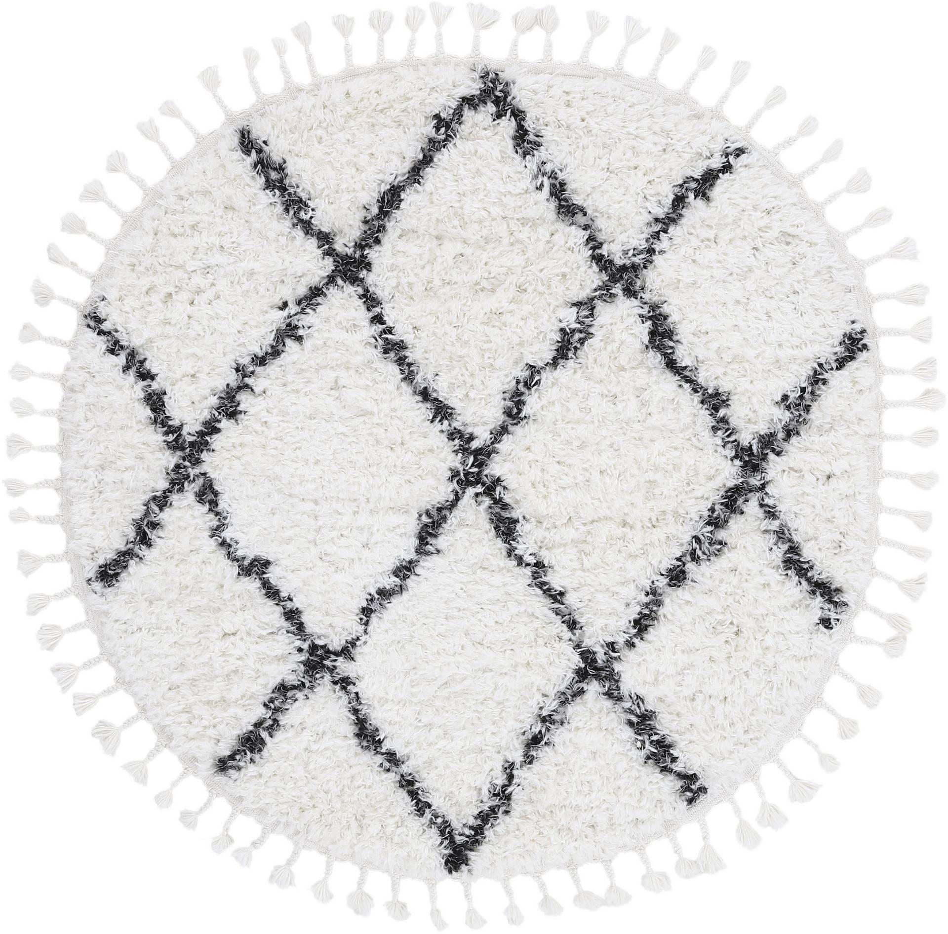 carpetfine Hochflor-Teppich »Eddy«, rund, 30 mm Höhe, Shaggy Langflor mit Fransen, starke Grössenauswahl, Wohnzimmer carpetfine Hochflor-Teppich »Eddy«, rund, 30 mm Höhe, Shaggy Langflor mit Fransen, starke Grössenauswahl, Wohnzimmer von carpetfine