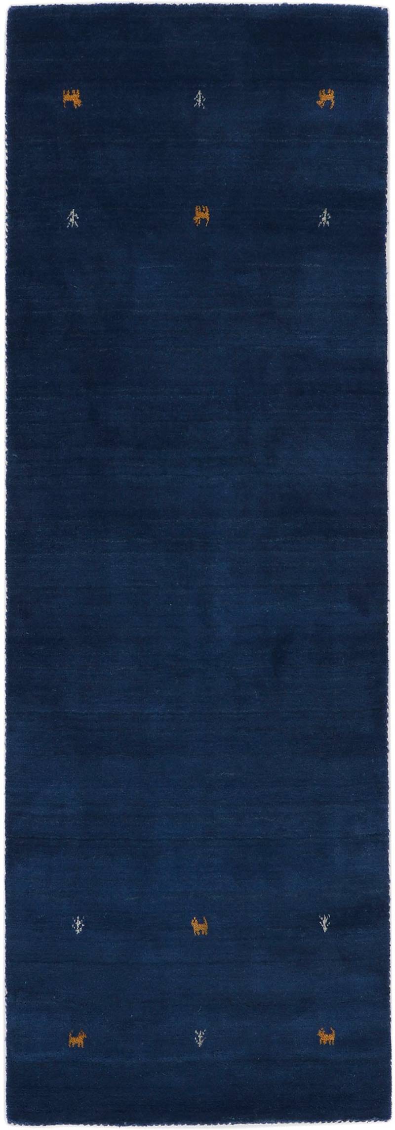 carpetfine Wollteppich »Gabbeh Uni, auch als Läufer erhältlich«, rechteckig, 15 mm Höhe, reine Wolle, handgewebt, Gabbeh Loom Tiermotiv, grosse Farbauswahl von carpetfine