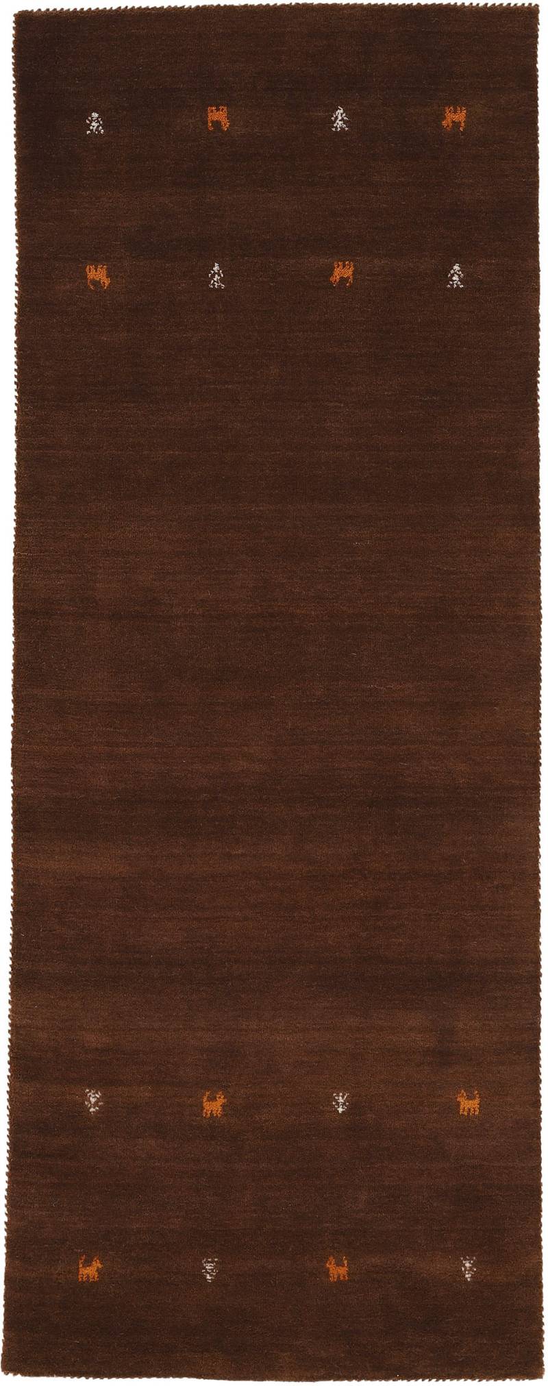 carpetfine Wollteppich »Gabbeh Uni, auch als Läufer erhältlich«, rechteckig, 15 mm Höhe, reine Wolle, handgewebt, Gabbeh Loom Tiermotiv, grosse Farbauswahl von carpetfine