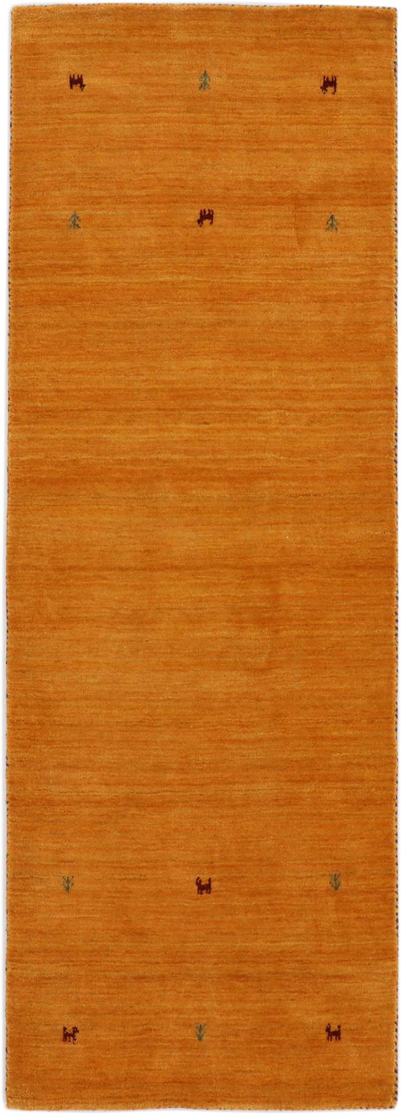 carpetfine Wollteppich »Gabbeh Uni, auch als Läufer erhältlich«, rechteckig, 15 mm Höhe, reine Wolle, handgewebt, Gabbeh Loom Tiermotiv, grosse Farbauswahl von carpetfine