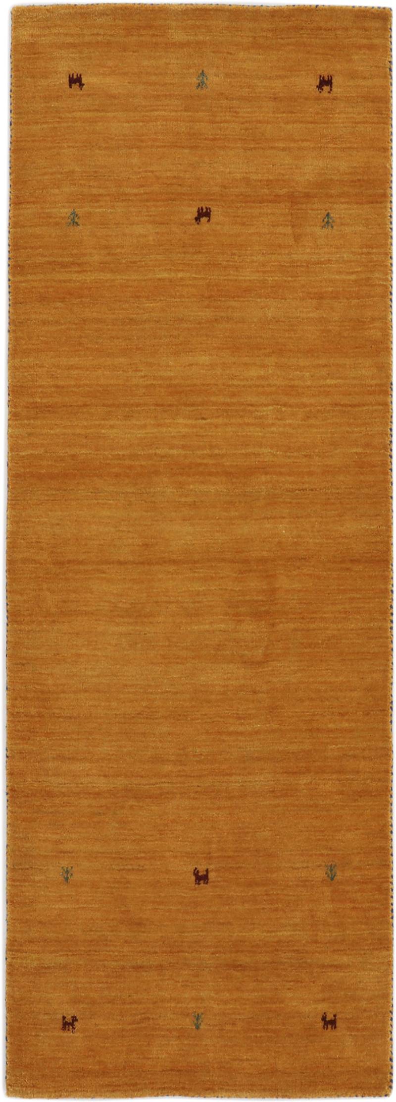carpetfine Wollteppich »Gabbeh Uni, auch als Läufer erhältlich«, rechteckig, 15 mm Höhe, reine Wolle, handgewebt, Gabbeh Loom Tiermotiv, grosse Farbauswahl von carpetfine