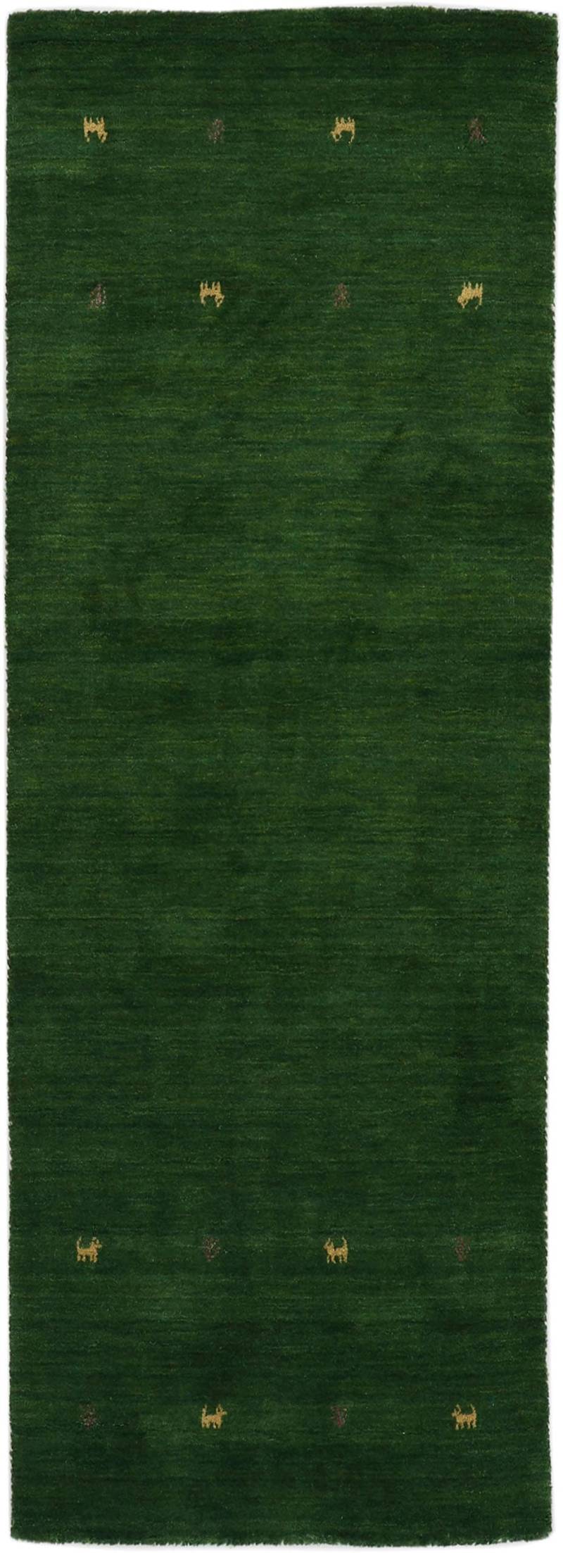 carpetfine Wollteppich »Gabbeh Uni, auch als Läufer erhältlich«, rechteckig, 15 mm Höhe, reine Wolle, handgewebt, Gabbeh Loom Tiermotiv, grosse Farbauswahl von carpetfine