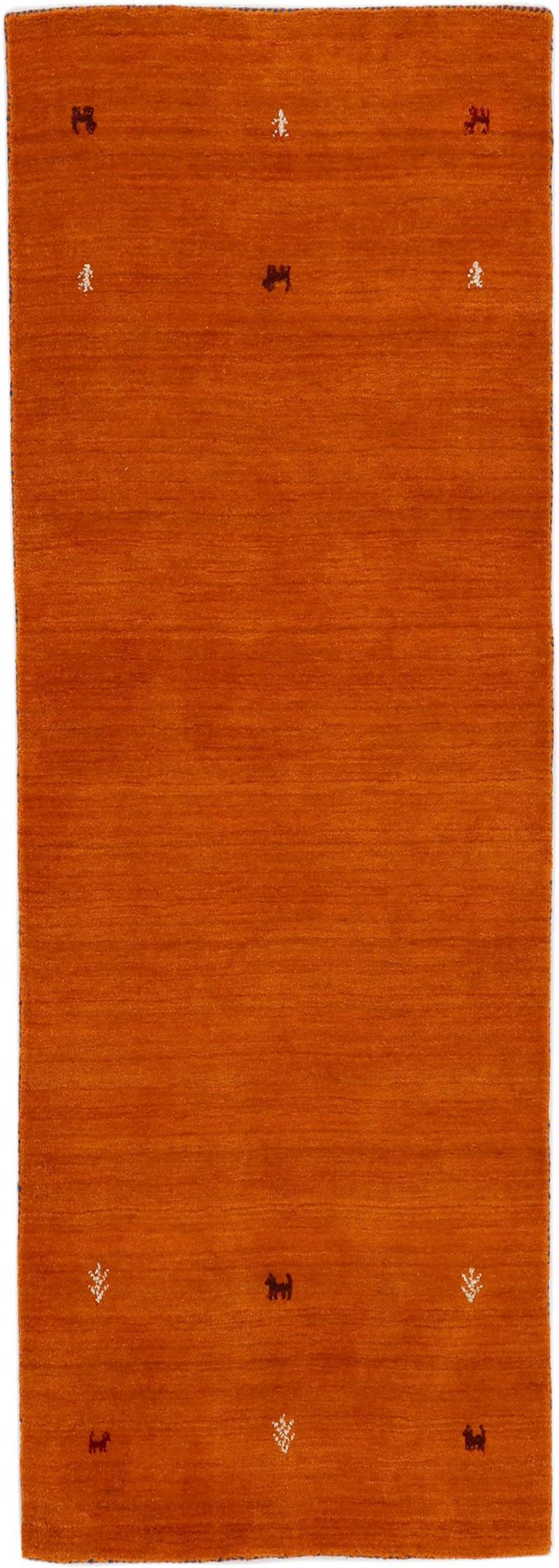 carpetfine Wollteppich »Gabbeh Uni, auch als Läufer erhältlich«, rechteckig, 15 mm Höhe, reine Wolle, handgewebt, Gabbeh Loom Tiermotiv, grosse Farbauswahl von carpetfine