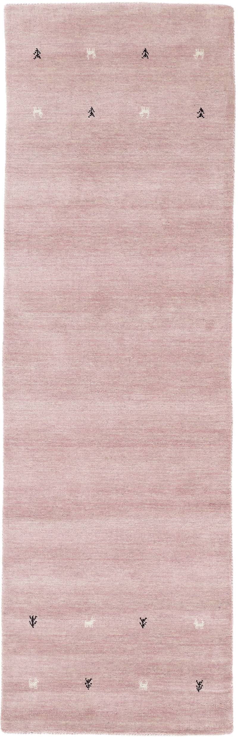 carpetfine Wollteppich »Gabbeh Uni, auch als Läufer erhältlich«, rechteckig, 15 mm Höhe, reine Wolle, handgewebt, Gabbeh Loom Tiermotiv, grosse Farbauswahl von carpetfine