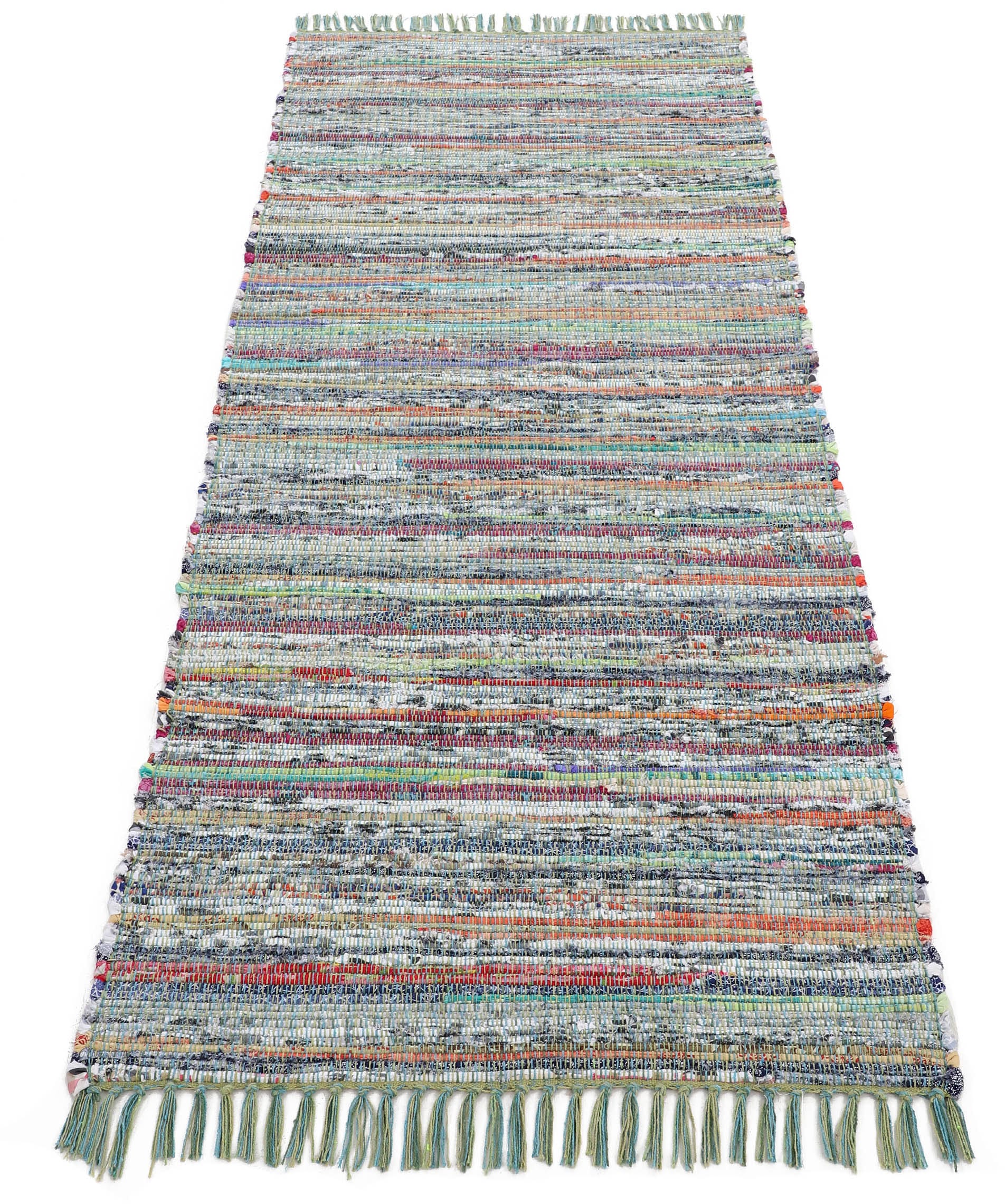 carpetfine Teppich »Kelim Chindi, Wendeteppich«, rechteckig, 6 mm Höhe, handgewebt, Fleckerlteppich mit Fransen, auch vielen in Läufergrössen carpetfine Teppich »Kelim Chindi, Wendeteppich«, rechteckig, 6 mm Höhe, handgewebt, Fleckerlteppich mit Fransen, auch vielen in Läufergrössen von carpetfine
